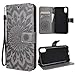 Produktbild VemMore iPhone XS Max Hülle Handyhülle Schutzhülle Leder PU Wallet Flip Case Bumper Lederhülle Ledercase Blumen Muster Klapphülle Ultra Slim Dünn mit Kartenfach Standfunktion Klappbar Magnetisch Silikon Backcover Sonnenblume - Grau
