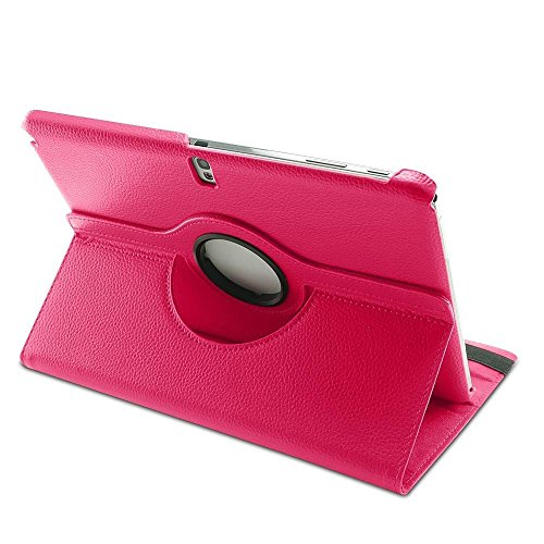 COOVY® 360° ROTATION COVER FÜR SAMSUNG GALAXY NOTE 10.1 EDTION 2014 SM-P6000 SM-P6010 SM-P6050 SM-P600 SM-P601 SM-P605 SMART HÜLLE TASCHE ETUI CASE SCHUTZ STÄNDER Farbe hotpink - 5