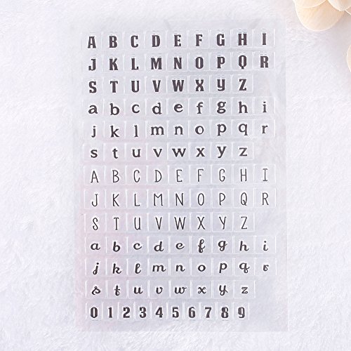 calistouk Blume Buchstaben Zahlen Muster Transparent Gummi Stempel Seal DIY Album Craft Scrapbooking Dekoration? Simple - 3