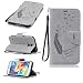 Produktbild Nancen Samsung Galaxy S5 / SM-G900F (5,1 Zoll) Ledertasche Flip Case / Handyhülle, Federn und Vögel Muster Bookstyle Design Cover/Etui/Handy Zubehör Schutzhülle mit Standfunktion, Brieftasche und Karte Tasche
