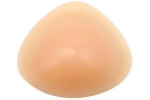 ELMIKA Triangel Silikon Brustformen, Mastektomie Prothese zum Schwimmen heiße Quelle, tiefes konkaves BH-Pad Enhancer, Beige XL,275g/Stück