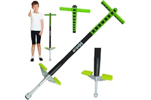 Merkan Pogo Stick, Jump Stick, Springen, Muster für Kinder, Jungen und Mädchen, Lenker aus Weichschaum, 5+, bis 70 kg