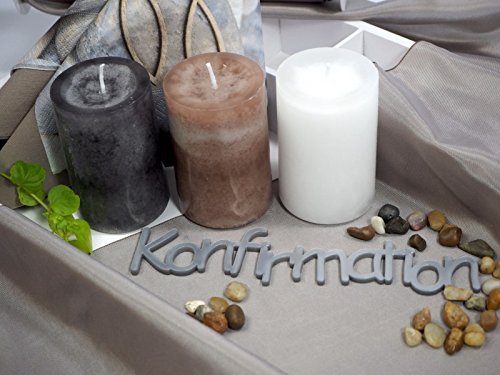 Konfirmation silber Schriftzug Tischdeko Acryl Schrift Buchstaben Deko Basteln - 4