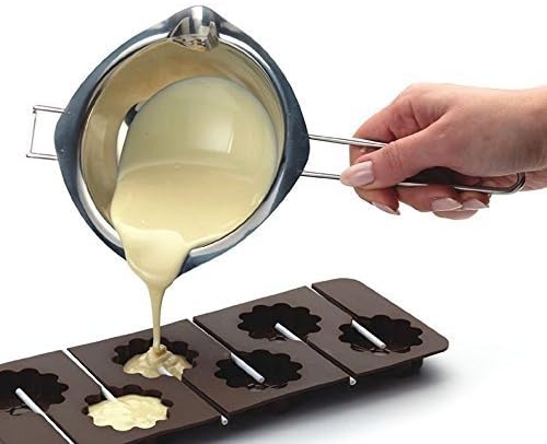 Chocolate Melting Pot, Stainless Steel Double Boiler Insert Baking Tools 480ml Quality Assurance Never Rust Homemade Mask,Melted Butter Chocolate by Rongre