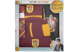 Cineréplicas Brandecision - Confezione regalo Deluxe Harry Potter (Gryffindor) Mantello, Cravatta, Cappello, Guanti, Sciarpa e Bacchetta 8436561073122