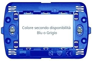 TOT ELECTRIC PLACCHE COMPATIBILI con BTICINO SUPPORTI L4703/04/07 LIVING INTERNATIONAL moduli 3 4 6 posti supporti (3 posti, Supporti)