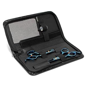 KING DO WAY Professional Salon Hair Cutting+Thinning Scissors Barber Shears Hairdressing Set Hair Tools Blue - Image 3