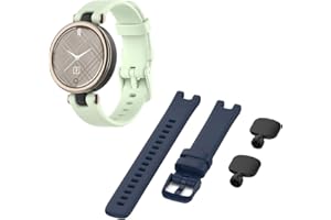Yoobuu 2 pcs Silikon Armband Kompatibel mit Garmin Lily,Sport Ersatzband für Garmin Lily Smart Watch (Grün + Blau)