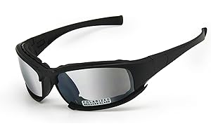 EnzoDate Polarisierte Armee-Sonnenbrille, Militärbrille 4-Objektiv-Kit Männer Kriegsspiel Taktische Outdoor-Sonnenbrille