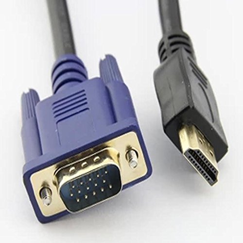 HDMI zu VGA Kabel HDMI Male zu VGA Male D-SUB 15 Pin M/M vergoldet Übertragung für PC Laptop NoteBook Monitore laptop Schwarz 1 Meter MMOBIEL - 2