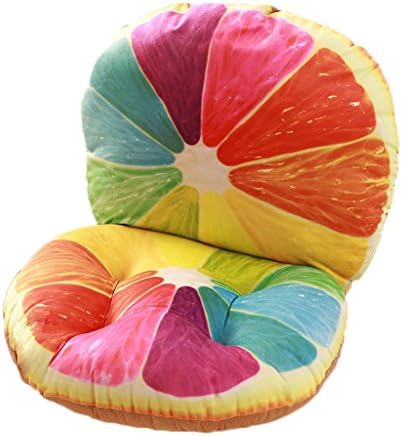 ANDEa Fruit Siamese Cushion Cushion Office Cushions Backrest Thicker Student Cushions Dining Chair Stool Butt Mat Waist Pad Originality ( Color : #3 )