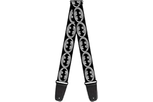 Buckle-down Sangle de guitare 34-60" Batman Shield Black/Silver