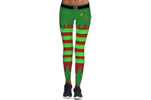 Imbry Women's Christmas Costume Leggings Workout Running Tights Yoga Pants