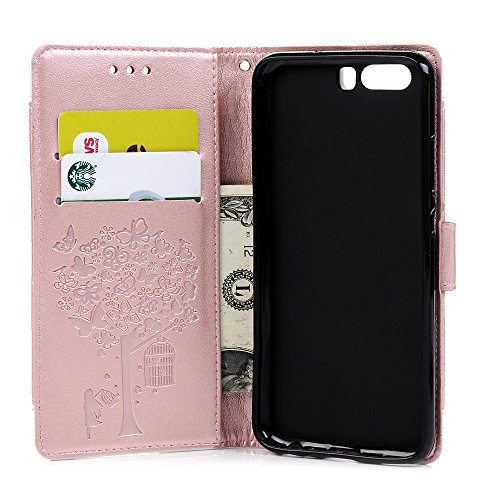 Lanveni Huawei P10 H  lle  Handyh  lle Huawei P10 Flip Case Cover PU Lederh  lle Schutzh  lle Magnetverschluss Ledertasche mit Stander Function Brieft