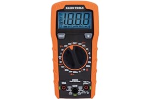 Klein Tools Multimetr MM325, cyfrowy ręczny tester napięcia 600 V AC/DC, testuje baterie, prąd, rezystancję, diody i ciągłość, czarny