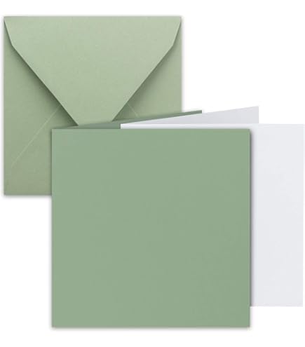 Lot De 25 Cartes Carrées FarbenFroh Rouge Foncé Avec Enveloppes - 15x15 Cm