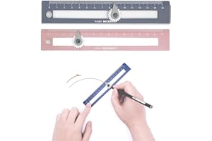 WJIAEER 2 PCS regle regle 15 cm règles petite regle fournitures scolaires Peut être utilisé comme boussole（blue+pink）