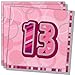 Produktbild Happy Birthday - Servietten mit Zahl 13, knallig Pink, 16er Pack