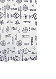 Ridder 46113-350 Duschvorhang Textil ca. 120 x 200 cm, Neptun blau inklusive Ringe