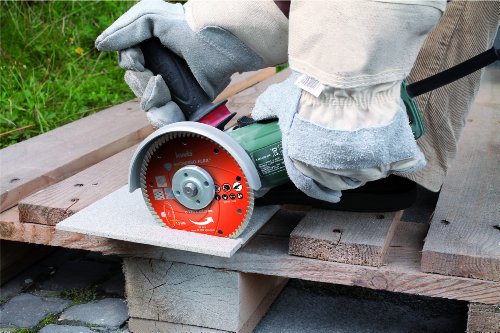 kwb AKKU-TOP Diamant-Trennscheibe 721140 (Durchmesser 115 mm, Trennen von Granit, Marmor und Keramik, für handelsübliche Winkelschleifer, Turborand) - 3