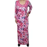 Indiatrendzs Women Nighty Hosiery Printed Full Sleeve Sleepwear Night Gown 42"
