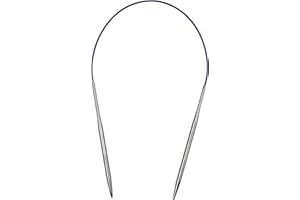 Coopay Ferri circolari da 4,5 mm e 40 cm, ferri circolari in acciaio con cavo flessibile, ferri da maglia circolari fissi in metallo per calze. Piccoli progetti