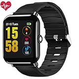 Fitness Tracker,OUKITEL W2 Fitness Armband Uhr mit Herzfrequenz, Schrittzähler Pulsmesser Schlafmonitor Kalorienzähler Beachten Kompatibel mit iOS Android Handy Lange Standby-IP67 Smartwatch