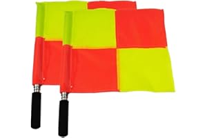 2 drapeaux de football Toruiwa - Drapeau pour arbitre de touche - Equipement sportif d'arbitre assistant