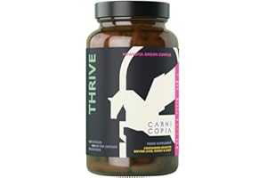 Carnicopia Thrive Grass Feed Beef Organ Supplement - Bovine Gelatin 240 Capsules - Liver, Kidney & Heart - Natural Source of Vitamin & Nutritional Boost - Improves Athletic Performance (30 Servings)