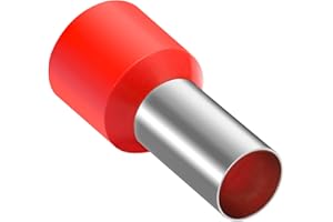 Heschen zaciski kablowe E35-16 AWG 2/35 mm², drut miedziany łącznik zaciskowy, izolowany winyl, czerwony, 50 sztuk