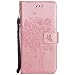 Produktbild Leder Hülle für iPhone 7 PLUS,Brieftasche Hülle für iPhone 8 PLUS,iPhone 7 PLUS / iPhone 8 PLUS Hülle Flip Case Wallet,Fanryn Retro Elegant Butterfly Schmetterling Baum Katze Muster Prägung PU Leder Ledercase Schutzhülle Handy Lanyard Strap Flip Tasche Wallet Case Cover Schutzhülle Etui Tasche Handytasche Hülle Standfunktion mit Kartenfächer Silikon Rückseite Cover für Apple iPhone 7 PLUS / iPhone 8 PLUS - Rosengold