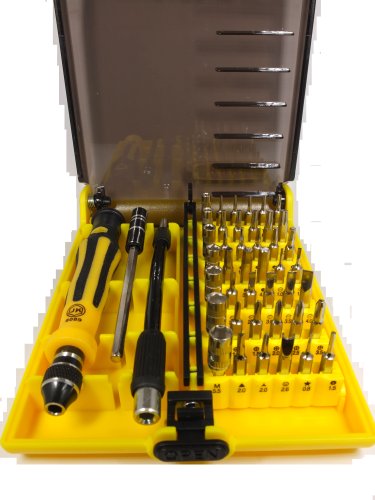 JZK@ 45 tlg Universal Professionellen Handywerkzeug Werkzeugset Schraubendreher Reparatur Set Repair Tool Kit für Smartphone/ Handy/ Laptop/ PC/ iPhone/ MacBook etc, JK-6089b - 2