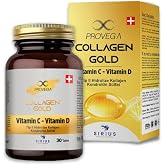Provega Collagen Gold, Tip 2 Kolajen ve C-D Vitaminli Takviye Edici Gıda, 30 Tablet