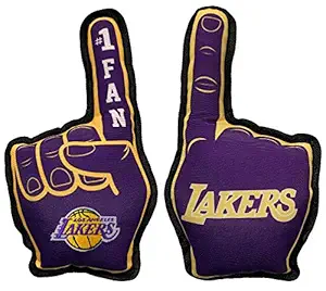 NBA LA Lakers #1 Fan Toy for Dogs & Cats. Best Tough PET Toy with Inner Squeaker.