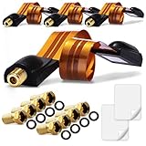 Hochwertig vergoldete F-Stecker mit Dichtring für 7 mm Kabel - Perfekte und einfach zu installierende Verbindung zwischen SAT / Koaxial Kabel und Ihrer Satelliten Anlage oder Receiver - Gummidichtung im Stecker somit perfekt für die Außenmontage