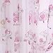1m * 2m Curtains Pink Cute Bear Pattern Offset Blind Printed Glass Yarn for Girls & Boys Bedroom