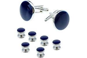 SPACMIRRORS Cufflinks for Men 8pcs Mens Cufflinks and Studs, Tuxedo Shirt Cufflinks and Studs Set for Wedding Valentines Festival Birthday Anniversary Graduation Gift