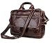 Produktbild BAIGIO Herren Handtasche Laptoptasche Businesstasche Collegetasche ledertasche Schultertasche Studententasche Umhängetasche aus eschtem Leder Groß Praktisch Tasche, dunkelbraun