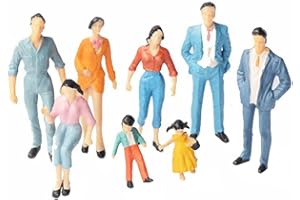 HoveeLuty Figurines Miniatures de Personnages Debout peintes à l'échelle 1:87, échelle Ho, pour modèles réduits de Trains, scènes Miniatures, Maisons poupées, 24 pièces