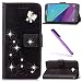 Produktbild Für Samsung Galaxy J3 2017 Hülle Silikon (US Model),Galaxy J3 2017 Hülle (US Model),Galaxy J3 2017 Hülle Schwarz,Galaxy J3 2017 Hülle Flip Case Wallet Leder,EMAXELERS Galaxy J3 2017 Hülle Leder Wallet Handytasche,Galaxy J3 2017 Hülle Glitzer Bling Diamant Schmetterling Lucky Clover Muster PU Leder Ledercase Flip Tasche Wallet Schutzhülle Etui Tasche Handytasche Hülle Mit Standfunktion für Samsung Galaxy J3 2017 (US Model),Black Clover with Diamond and Butterfly
