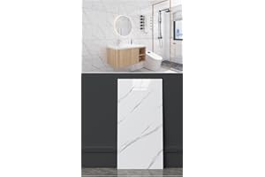 Grace Baltic – Panneaux Muraux 3D Autocollants en PVC, Effet Marbre – Lot de 6 | Épaisseur Renforcée, Anti-Humidité, Facile à Installer, 1.08 m² – Décoration Cuisine, Salle de Bain, Salon