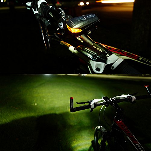Jasonwell Superhelle, smarte, strapazierfähige Fahrradlampe aus Aluminiumlegierung, per USB aufladbar, LED-Fahrrad-Kopflampe, GRATIS per USB aufladbares RÜCKLICHT inklusive, 400 Lumen LED-Fahrradlicht - 6
