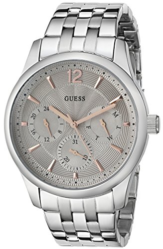 Preisvergleich Produktbild GUESS Men's U0474G2 Handsome Silver-Tone Multi-Function Watch