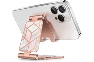 i-Blason Stojak na telefon komórkowy, regulowany stojak na telefon komórkowy, uchwyt na telefon stacja dokująca pod wieloma kątami kompatybilny ze wszystkimi smartfonami - marmur