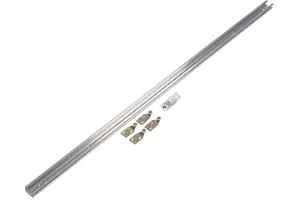 P C HENDERSON Henderson Double Top Sliding Wardrobe Door Kit, 1.8m Track, for 2 Doors, 45kg Capacity