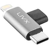 Livx Type C To Lightning/Type C Şarj ve 5Gbps Veri Aktarımı iPhone Yuva &Ccedil;evirici D&ouml;n&uuml;şt&uuml;r&uuml;c&uuml; Otg Adapt&ouml;r Otgbt
