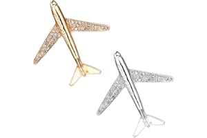 CEQINY 2 pines de broche de camisa para hombres, camisas de solapa de avión, cadena de borla, collar de traje de camisa, tachuelas, palo de solapa, accesorios de joyería de cadena de cristal, estilo 2