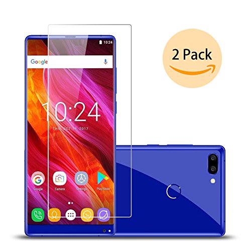 Oukitel Mix 2 Screen Protector,Ecoye 2-pack Premium Tempered Glass Screen Protectors for Oukitel Mix2 with 2.5D round edge 9H Hardness anti-Scratch Oleophobic coating anti-fingerprint
