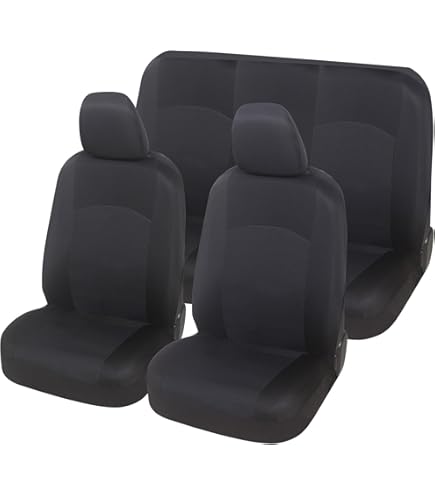 Coprisedili Auto Compatibili Per Clio, Made In Italy, Set Di Copri Sedili Completo, Colore - NeroGrigio - Foto 9