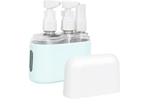 FYY bottiglia da viaggio,Bottiglie da Viaggio Approvate a Prova di Perdite, Bottiglie da Viaggio in Silicone per Shampoo, Balsamo, Crema, Lozione, per Viaggio in Aereo, Approvato dalla FDA, 3in1,Blu